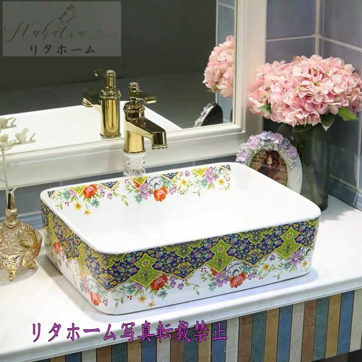 人気洗面台 洗面ボウルセット 洗面ボール 陶器 手水鉢 手洗器 手洗い鉢 洗面器 蛇口 排水金具付き 55,217円