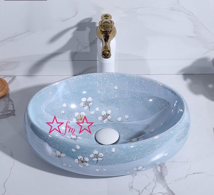 高級洗面台 洗面ボウルセット ．洗面ボール 陶器 手水鉢 ．手洗器 手洗い鉢 洗面器 蛇口 排水金具付き