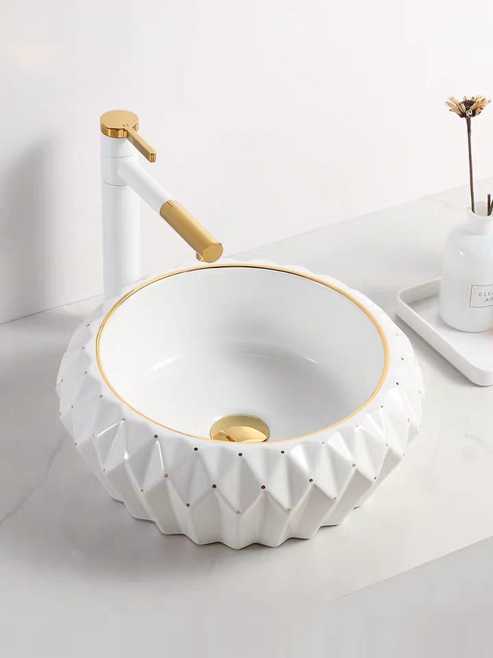 高級洗面台 洗面ボウルセット 洗面ボール 陶器 ．手水鉢 手洗器 手洗い鉢 洗面器 蛇口付き｜SSG SHOP