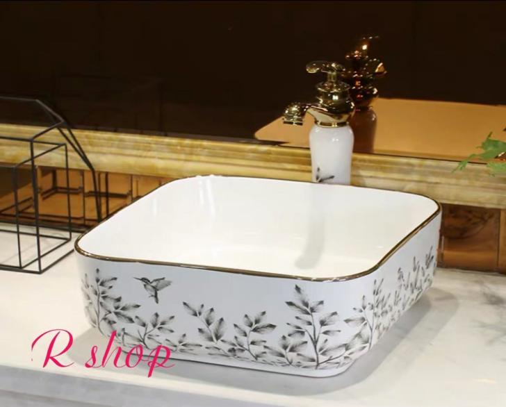 高級洗面台 洗面ボウルセット 洗面ボール 陶器 手水鉢 ．手洗器 手洗い鉢 洗面器 蛇口 排水金具付き