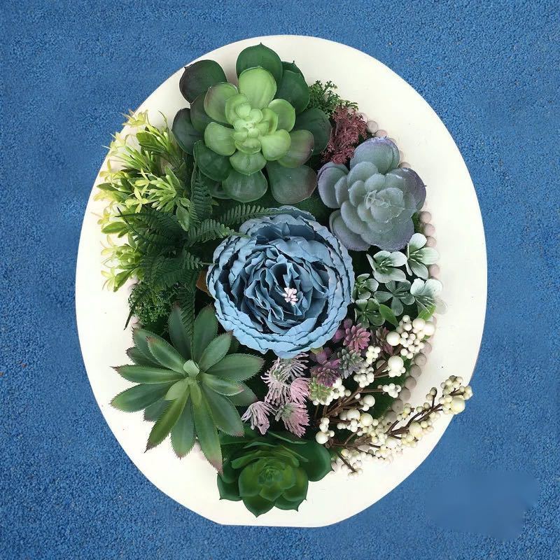 壁飾り 人工観葉植物 壁掛けインテリア ディスプレイ 壁掛けミックスグリーン 造花 壁掛け|SSG SHOP