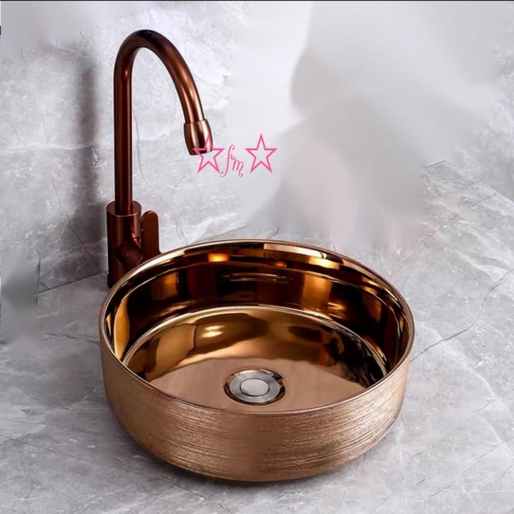 置き型洗面ボウルセット 手洗い器デザイン 陶磁器 手洗い鉢 洗面台 蛇口 排水ホース付き