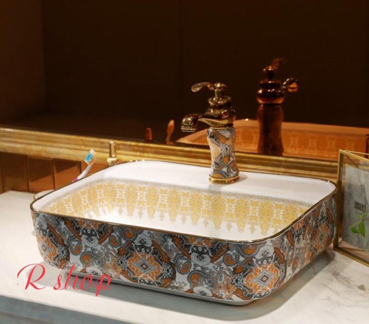 高級洗面台 洗面ボウルセット ．洗面ボール 陶器 手水鉢 ．手洗器 手洗い鉢 洗面器 蛇口 排水金具付き