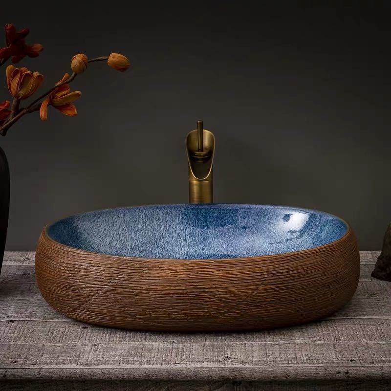 楽天市場】A003490洗面台 洗面ボウルセット 洗面ボール 陶器 手水鉢