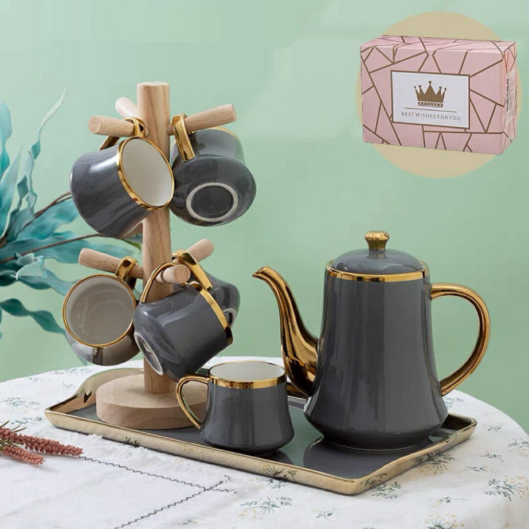 ティー・コーヒーカップセット カップ＆ソーサー6客セット ．陶磁器ティーセット｜SSG SHOP 26,417円