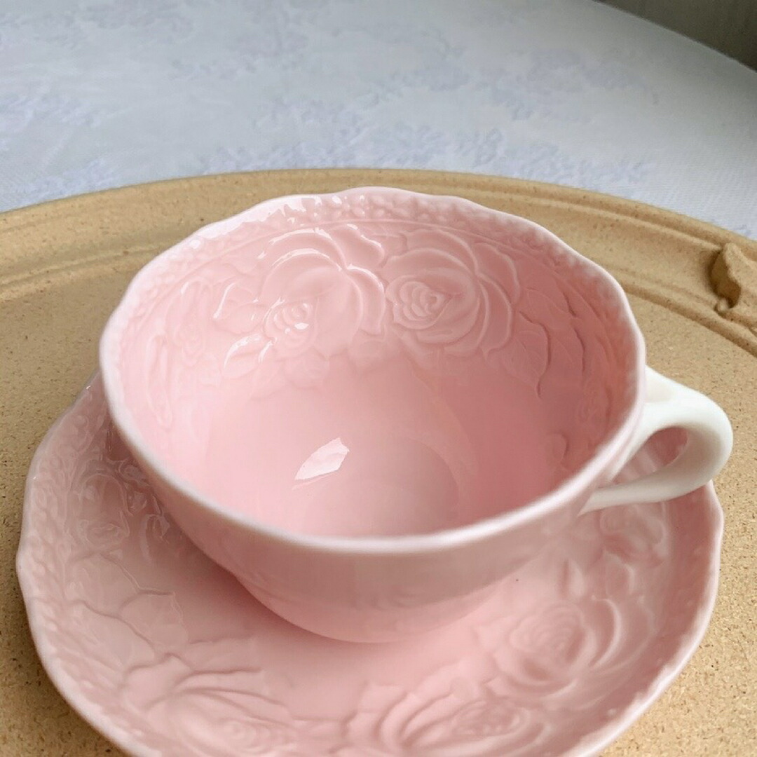 薔薇ティー・コーヒーカップセット カップ&ソーサー2客セット .陶器ティーセット|SSG SHOP