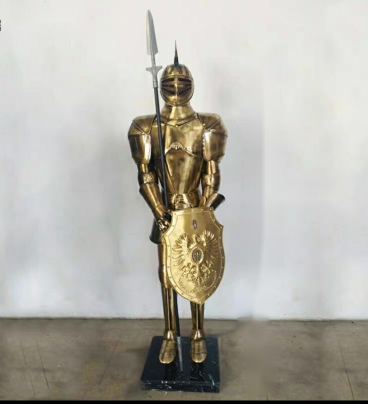 中世ヨーロッパ 騎士道　人気インテリア中世風甲冑鎧100%ハンドメイド等身【中世騎士】西洋甲冑人形映画写真撮影置物★高さ200cm