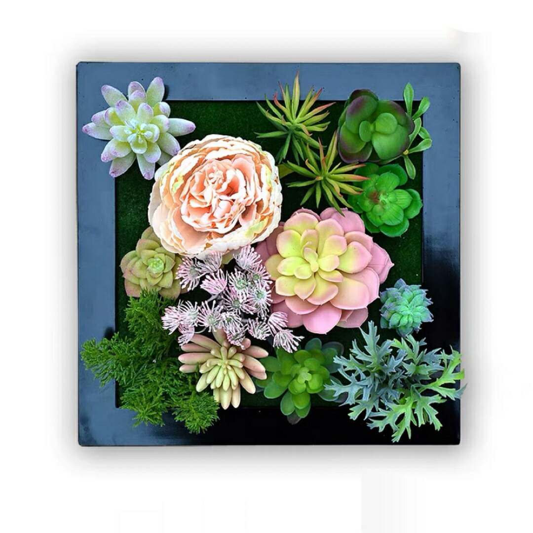 壁飾り 人工観葉植物 壁掛けインテリア ディスプレイ 壁掛けミックスグリーン造花|SSG SHOP