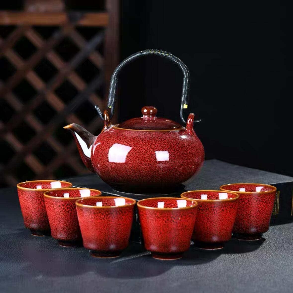 6客茶器揃 湯呑 急須 ポット 茶器セット ティーセット