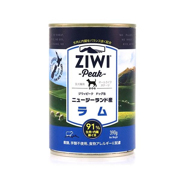 ジウィピーク ドッグ缶 ニュージーランドグラスフェッドラム 390g×10缶