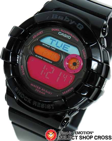 【無料ギフトバッグ付き】 【名入れ対応】 【3年保証】 Baby-G ベビーG カシオ CASIO Duai Illuminator Series レディース キッズ 子供 腕時計 ブランド デジタル BGD-140-1BDR ブラック 黒 海外モデル