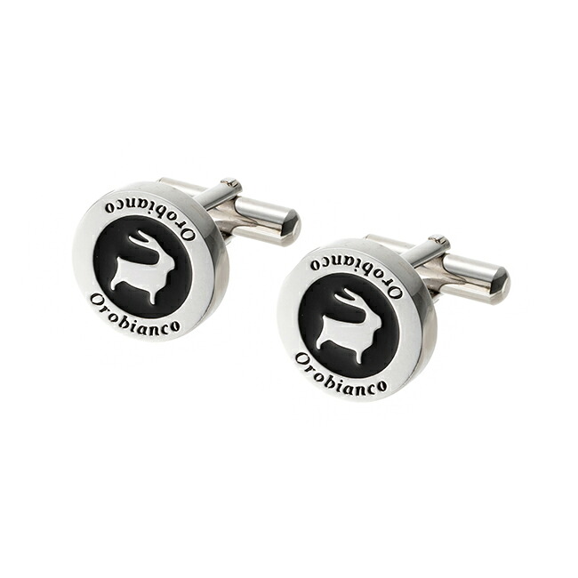 【国内代理店正規商品】 オロビアンコ OROBIANCO カフス カフスボタン カフリンクス メンズ ブランド アクセサリー シルバー ブラック ORC246A｜時計＆雑貨セレクトショップクロス 8,140円