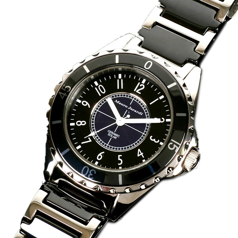 マウロ ジェラルディ Mauro Jerardi ソーラー 陶器 メンズ ウオッチ 黒いこと MJ041-1