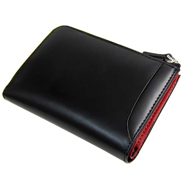 マトゥーリ Maturi エグゼクティブ コードバン×牛床革 多機能 キーケース 財布 小銭入れ BK/RD ブラック レッド MR-131 BK/RD MR-131-BK-RD