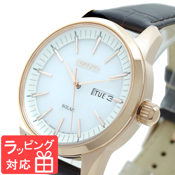 超安い品質 Solar Seiko Sne530p1 メンズ 腕時計 Seiko セイコー 3年保証 クオーツ ブラウン ホワイト Sne530p1 Bokenjima Jp