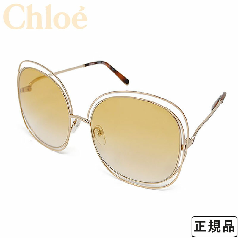 クロエ Chloe 国内正規品 サングラス グローバルモデル バタフライ型 UVカット レディース ゴールド/イエローグラデーション CE126S-802 ブランド おしゃれ 【A対応商品】