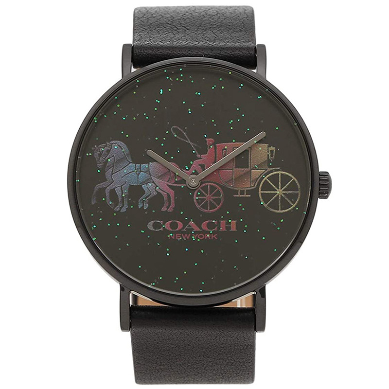 海外最新 コーチ Coach レディース Perry ペリー 36mm 馬車ロゴイラスト ブラック ブラックレザー 腕時計 人気 ブランド 女性 プレゼント かわいい 激安特価 Www Faan Gov Ng