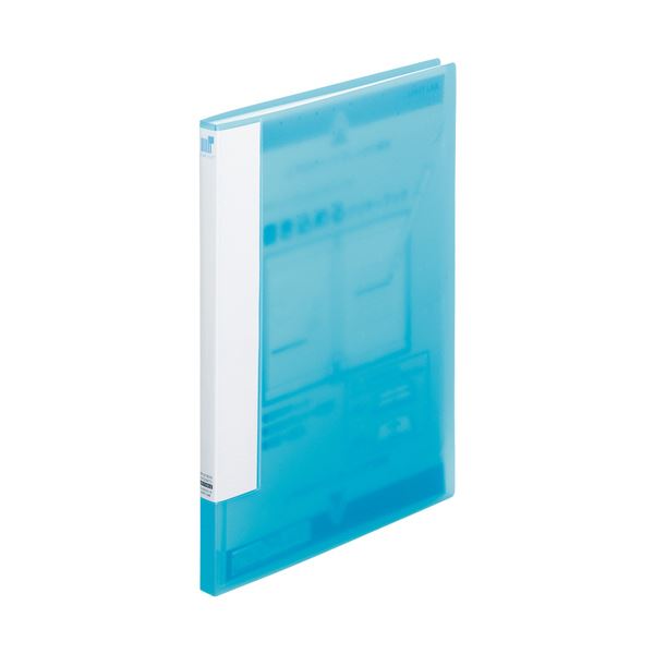 リヒトラブ CUBE FIZZ書き込めるクリヤーブック A4タテ 20ポケット ブルー N-6005-8 1セット(10冊)｜Shop　E-ASU