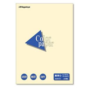 (業務用10セット)Nagatoya カラーペーパー/コピー用紙 【B4/最厚口 25枚】 両面印刷対応 レモン