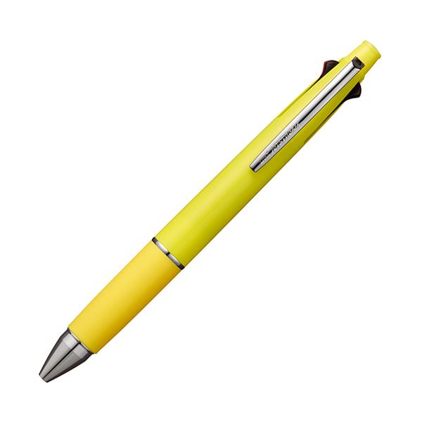 （まとめ） 三菱鉛筆多機能ペン ジェットストリーム4＆1 0.5mm （軸色：レモンイエロー） MSXE510005.28 1本 【×5セット】