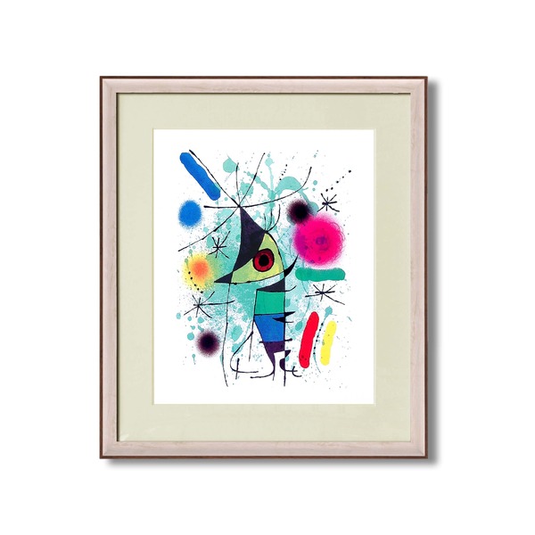 名画額 絵画額 ジョアン・ミロ シンギングフィッシュ Joan Miro Singing Fish ホワイト 額縁 額 フレーム｜Shop　E-ASU
