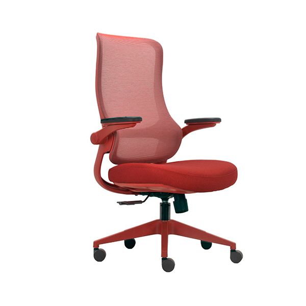 ネットフォース Aurora Design（オーロラひな形）女性議長 肘付 赤いこと ARD-1-TW-RD 1脚 精神的な統合式