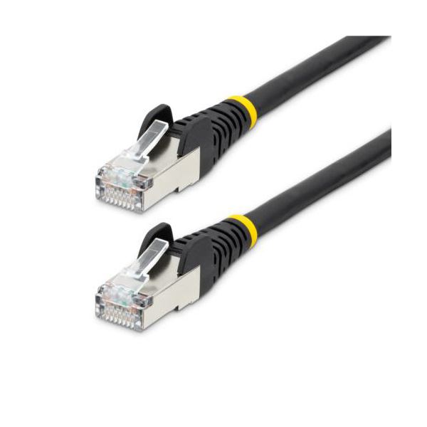 （まとめ） StarTech.com カテゴリー6A LANケーブル 1.5m ブラック NLBK-150-CAT6A-PATCH 1本 【×3セット】