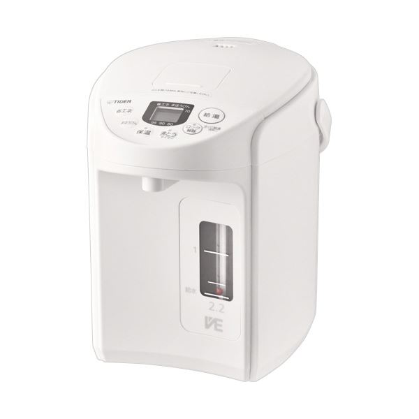 タイガー魔法瓶VE電気まほうびん とく子さん 2.2L クールホワイト PIQ-G220WC 1台|Shop E-ASU