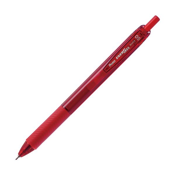 （まとめ） ぺんてる ゲルインキボールペンエナージェルエス 0.5粍 赤 BLN125-B 1仕掛ける（10本） 【×10仕掛ける】