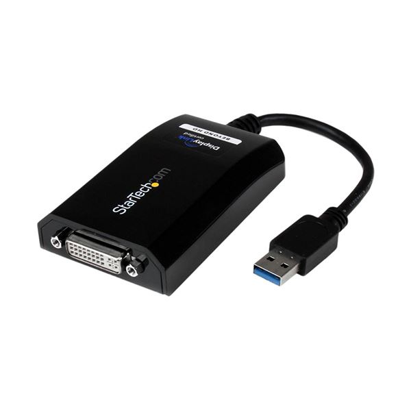 StarTech.com USB 3.0-DVI／VGA 見せびらかすうつり変わりアダプター 牡／刃針 黒いこと 2048×1152相応うUSB32DVIPRO 1個 パソコン・周辺機器-PCアクセサリー