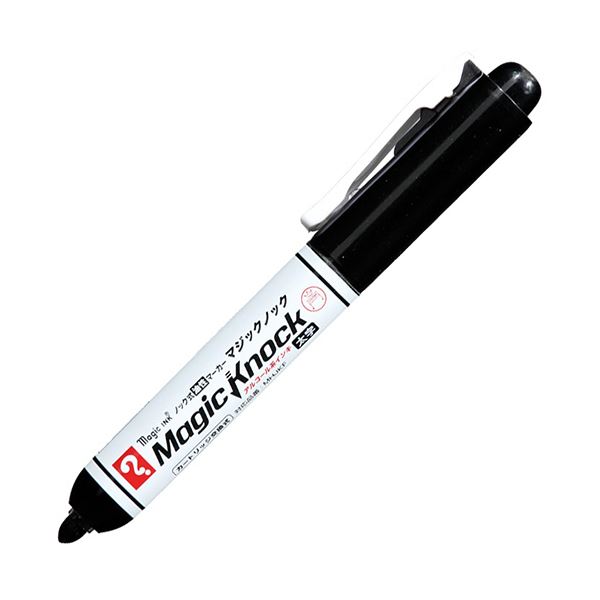（まとめ） 寺西化学 ノック式油性マーカーマジックノック 太字 黒 MKFP-T1 1セット（10本） 【&times;5セット】｜Shop　E-ASU