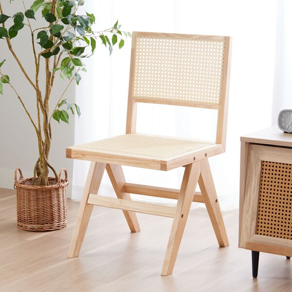 ラタン調ダイニングチェア 肘掛なし 組立品