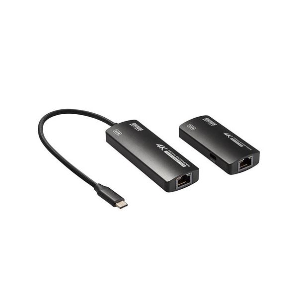 サンワサプライ USB Type-CーHDMI変換エクステンダー 4K対応 ブラック VGA-EXHDC