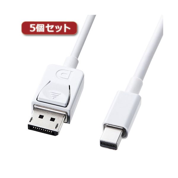5個セット サンワサプライ ミニ-DisplayPort変換ケーブル2m KC-DPM2WX5｜Shop　E-ASU 11,311円