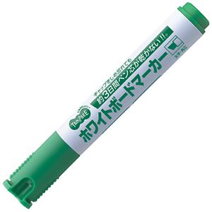 （まとめ） TANOSEE ホワイトボードマーカー ノンドライタイプ 太字・角芯 緑 1本 【×40セット】