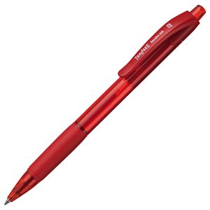 （まとめ） TANOSEE ノック式油性ボールペン（なめらかインク） 0.7mm 赤 1本 【×60セット】