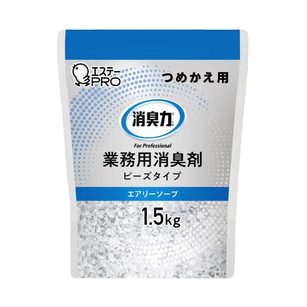 (まとめ) エステー 消臭力 業務用 ビーズ 詰め替え 1.5kg エアリーソープ 【×5セット】 4,753円