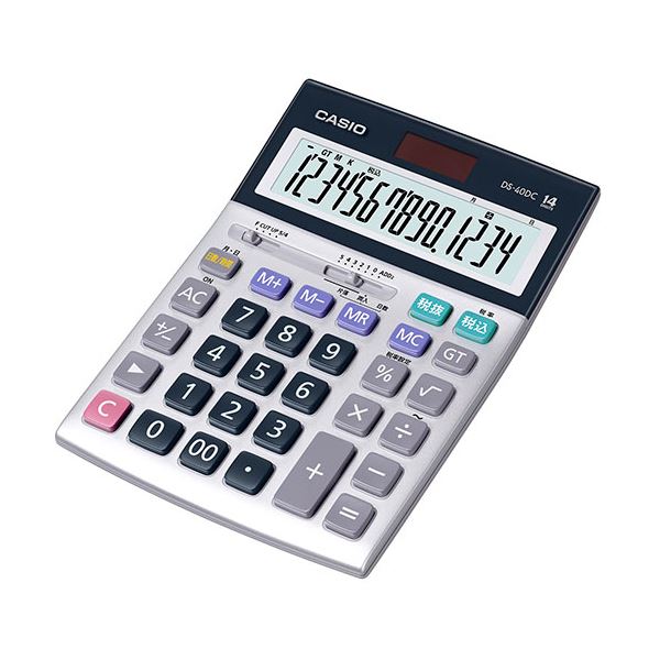 カシオ計算機 CASIO 実務電卓(日数&時間計算タイプ) デスクタイプ14桁 DS-40DC|Shop E-ASU