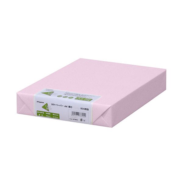 （まとめ）長門屋バス発着場 Color Paper A4厚口 さくら ナ-3369 1冊(500枚) 【×3仕掛ける】