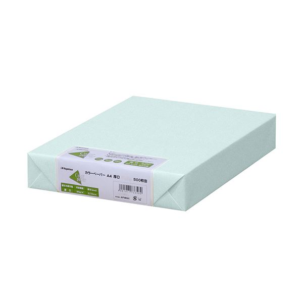 （まとめ）長門屋バス発着場 Color Paper A4厚口 水 ナ-3360 1冊(500枚) 【×3仕掛ける】