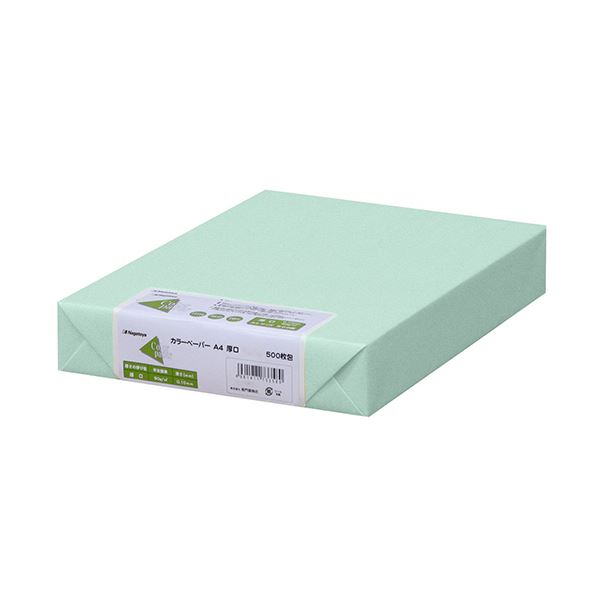 （まとめ）長門屋バス発着場 Color Paper A4厚口 浅黄 ナ-3361 1冊(500枚) 【×3仕掛ける】