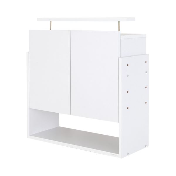 コレクションケース/収納棚 ワイド 専用上置き 【ハイタイプ 奥行29cm用 ホワイト】 幅83.1cm 本体別売 【組立品】【代引不可】｜Shop　E-ASU
