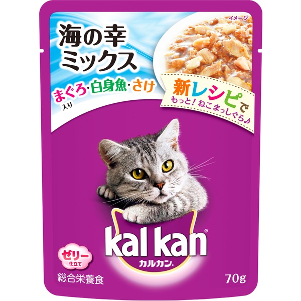 まぐろ 白身魚 さけ入り 海の幸ミックス 70g 猫用品 パウチ ペット用品 猫用フード ジューシーゼリーで際立つおいしさ パウチ Shop E Asu まとめ カルカン その他 160セット