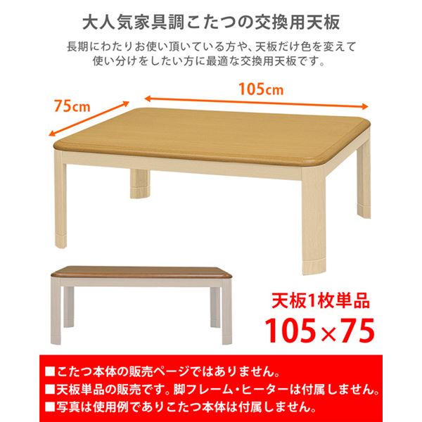 Saikou no 家具調こたつ用天板 80×80cm ナチュラル（NA） 【こたつ本体別売】【代引不可】 激安価格の-css.edu.om