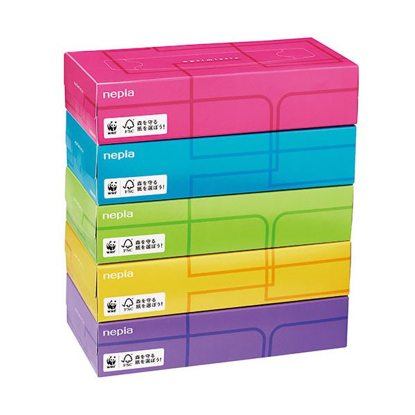 まとめ 王子ネピア ネピア ティシュペーパーOptimistic 200組 箱 1パック 5箱 【逸品】