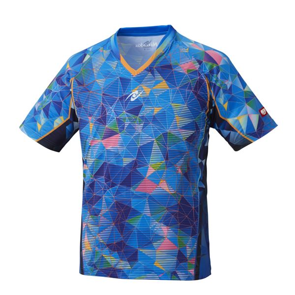 Nittaku（ニッタク） 卓球ゲームシャツ MOVESTAINED SHIRT ムーブステンドシャツ 男女兼用ブルーSS｜Shop　E-ASU