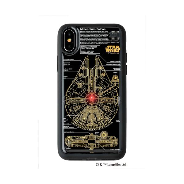 STAR WARS スター・ウォーズ グッズコレクション FLASH M-FALCON 基板アート iPhone Xケース 黒 F10B|Shop E-ASU