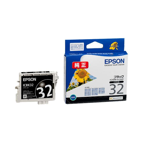 (まとめ) エプソン EPSON インキ薬莢 黒いこと ICBK32 1個  【×10仕掛ける】