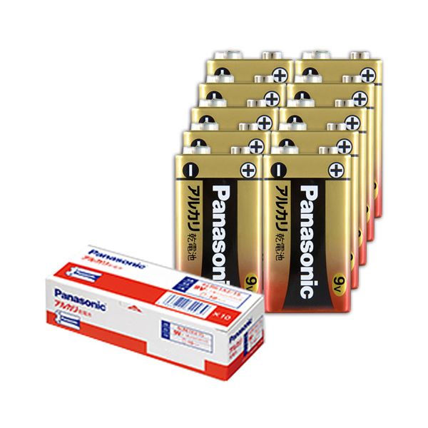 (まとめ）パナソニック アルカリ乾電池 9V形6LR61XJ/1S 1セット(10本)【&times;3セット】｜Shop　E-ASU