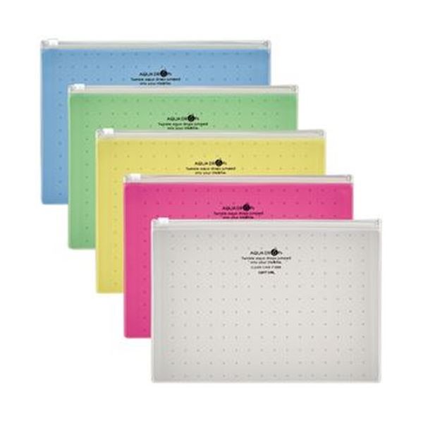 （まとめ）リヒトラブ AQUA DROPsクリヤーケース A5ヨコ 乳白 F-5302-1 1セット（5枚）【×10セット】 12,081円